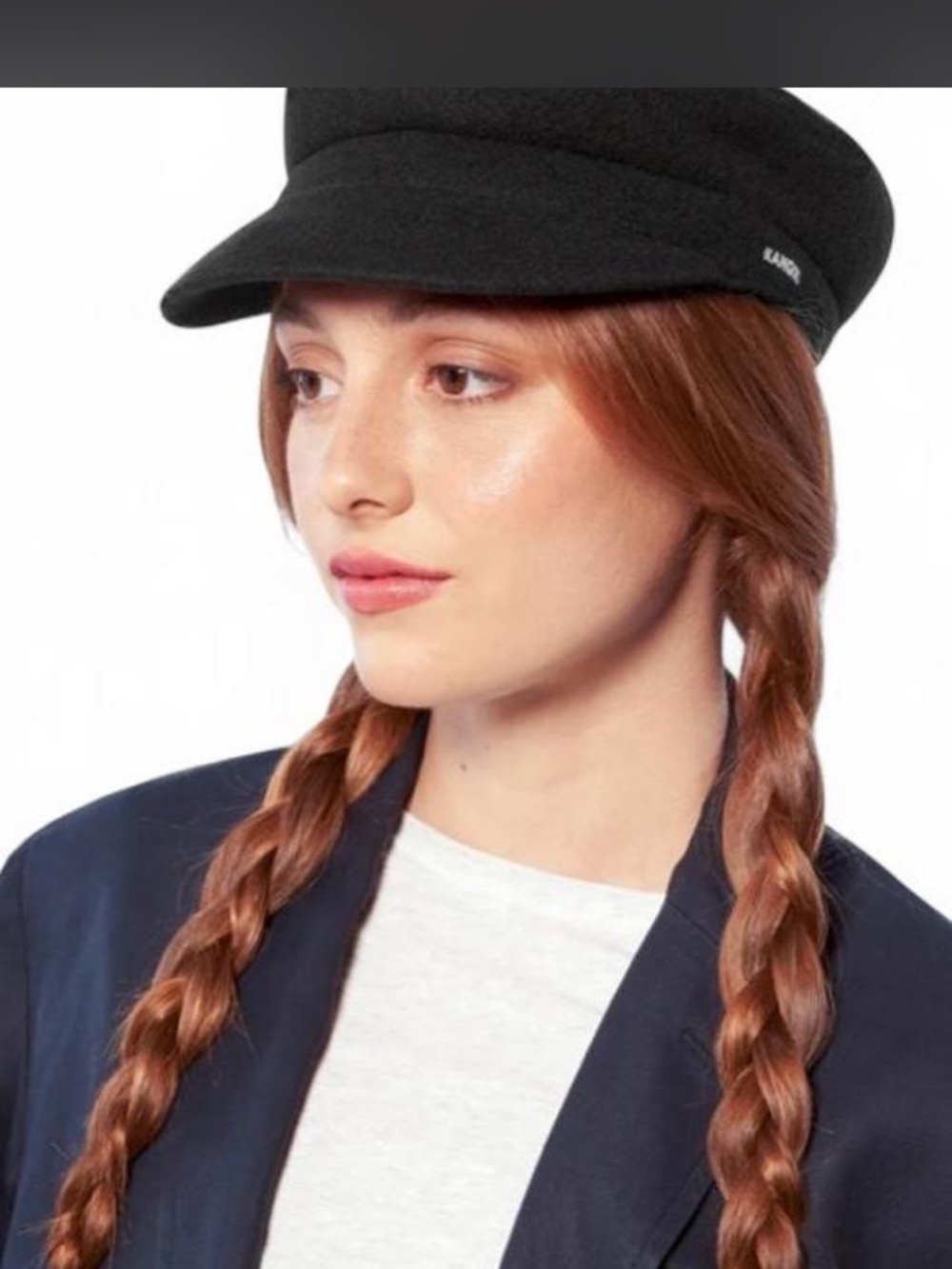 Kangol Black Wool Baker Boy Hat